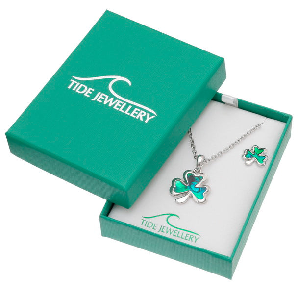 Shamrock Necklace & Earring set