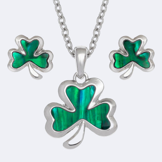 Shamrock Necklace & Earring set
