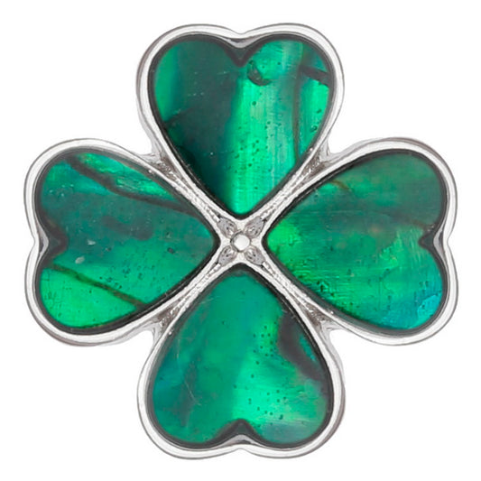 Lucky four leaf clover pin badge