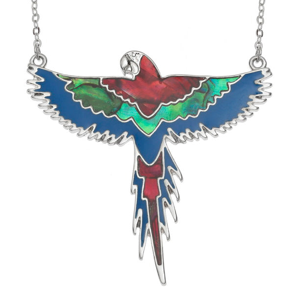 Paua Shell Macaw Necklace