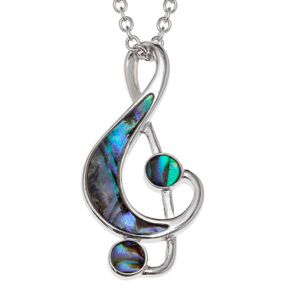 Treble clef necklace