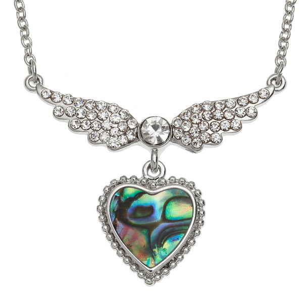 Paua Shell Winged Heat Necklace