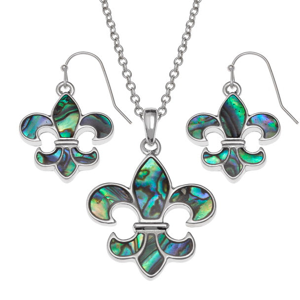 Fleur de Lys Necklace and earring set