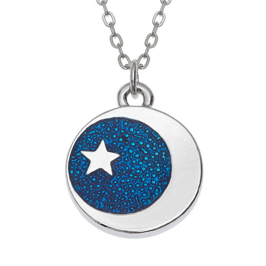 Crescent moon & star necklace