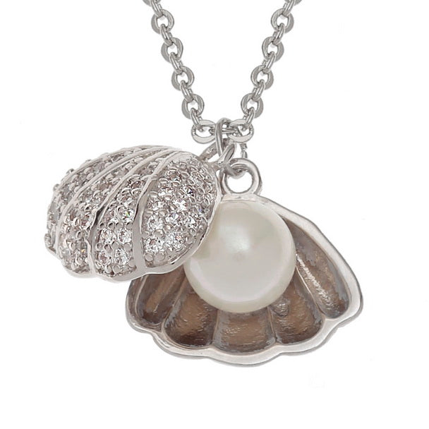 Scallop shell necklace