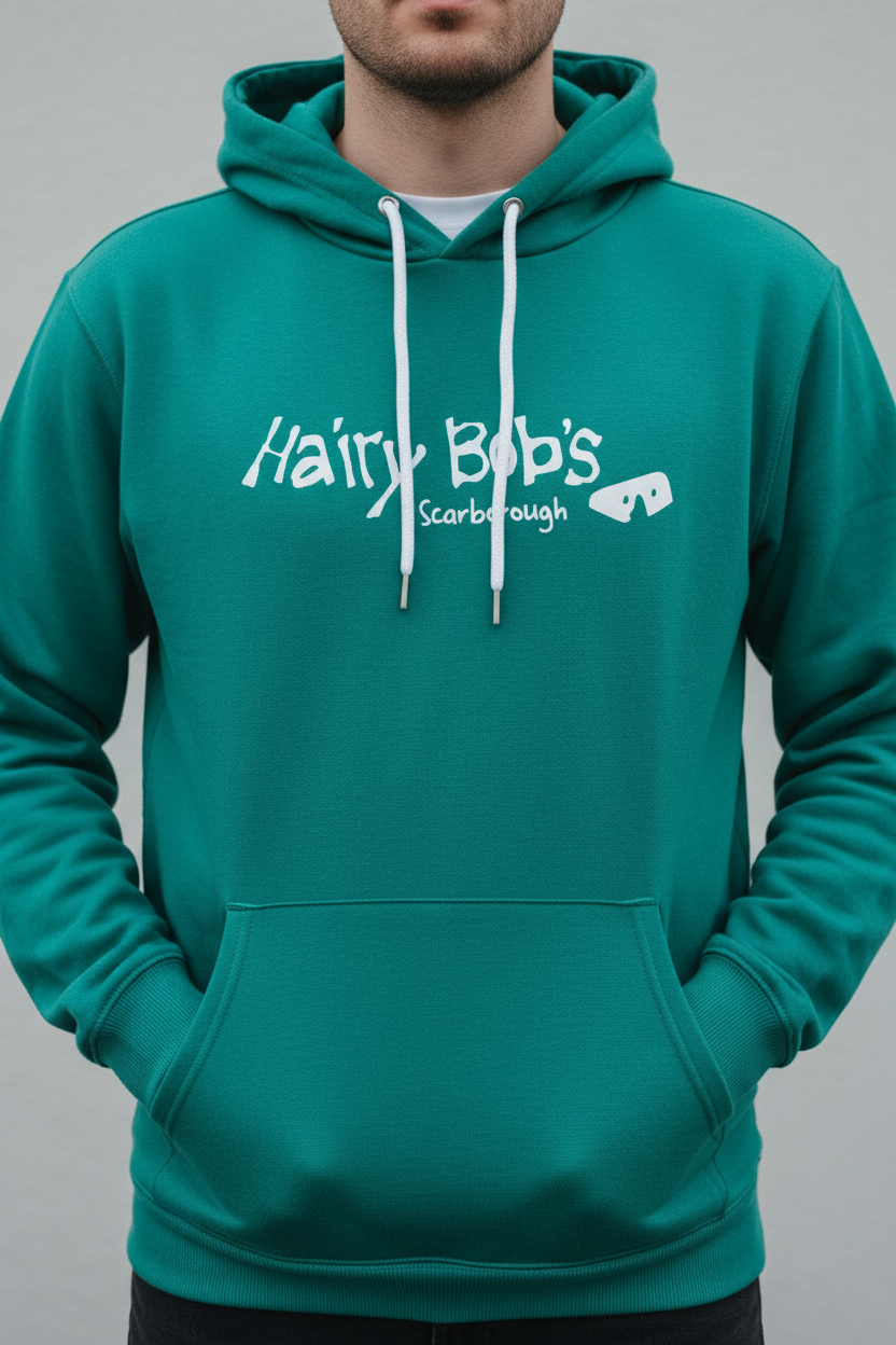 Hairy Bob's Hoodie ~ Gumdrop Green - Front On