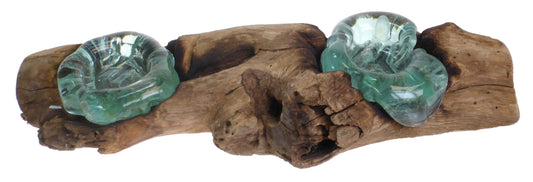 Driftwood Glass Tealight (Double)