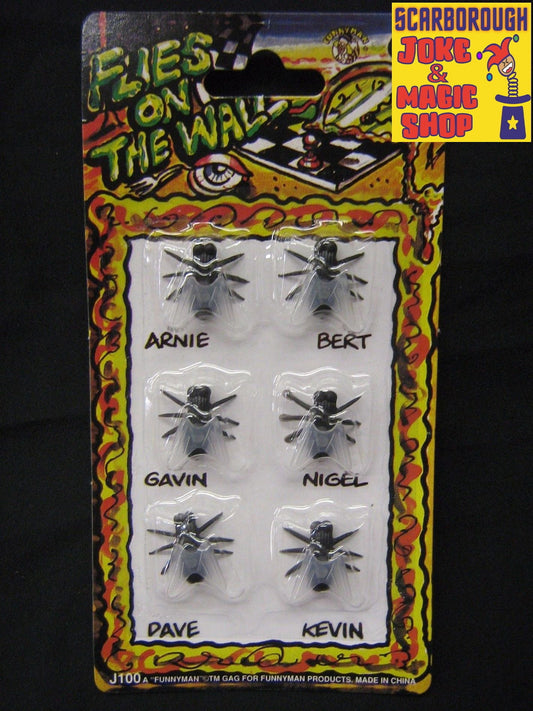 Flies On The Wall - Pack of 6 Fake Flies